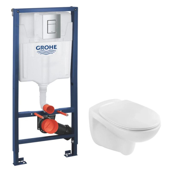 Инсталляция Grohe Rapid SL 38772001 + Унитаз Kroner A534UF Rimless (38772A534UF)