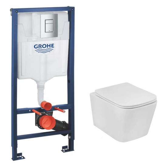 Инсталляция Grohe Rapid SL 38772001 + Унитаз Kroner Eifel WHI483429 TORNADO (38772001KE483429)