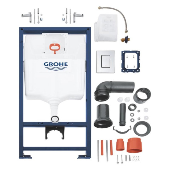 Інсталяція Grohe Rapid SL 38772001 + Унітаз Kroner Harz WHI493736 RIMLESS (38772001KH493736)