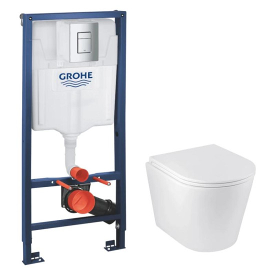 Інсталяція Grohe Rapid SL 38772001 + Унітаз Kroner Armada WHI513636 RIMLESS (38772001KA513636)