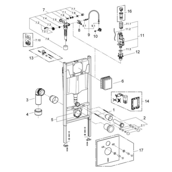 Інсталяція GROHE Rapid SL 3884966Q + Унітаз Kroner Oker WHI533536 RIMLESS (3884966KO533536)