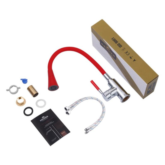 Кухонный смеситель Kroner KRM Kuche - C132RED (CV033129)
