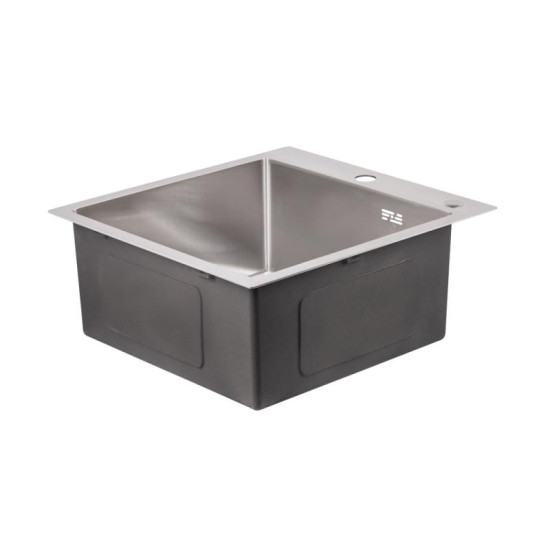 Кухонна мийка Lidz Handmade H5050 (LDH5050BRU35375) Brushed Steel 3,0/1,0 мм