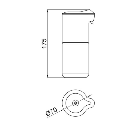 Дозатор для рідкого мила Qtap Pohodli автоматичний 4,5V QT144WH42925 White