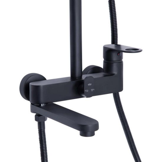Душова система Qtap Jay QTJAY111BLM45549 Black Matt