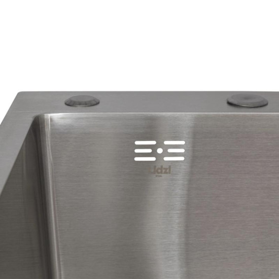 Кухонная мойка Lidz Handmade H6350R крыло справа (LDH6350BRUR45587) Brushed Steel 3,0/1,0 мм