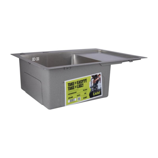 Кухонная мойка Lidz Handmade H6350R крыло справа (LDH6350BRUR45587) Brushed Steel 3,0/1,0 мм