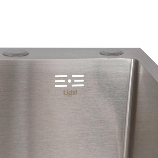 Кухонна мийка Lidz Handmade H6350L крило зліва (LDH6350BRUL45588) Brushed Steel 3,0/1,0 мм