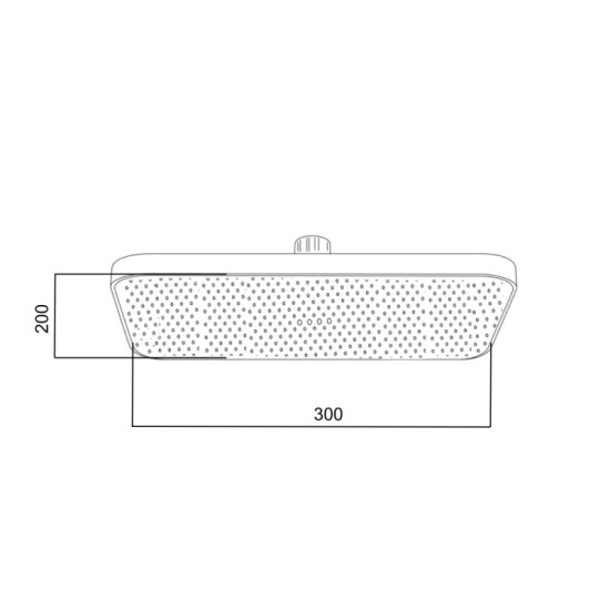 Лейка для верхнего душа Qtap Hlavova 300x200 мм прямоугольная QTHLA107BLM45783 Black Matt