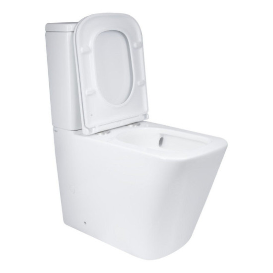 Унитаз-компакт Qtap Tern Ultra Quiet безободковый с сиденьем Soft-Close QT17222175AUQ1W White