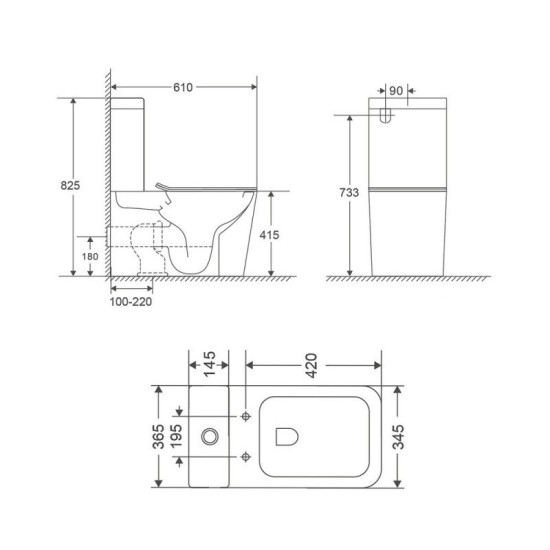 Унитаз-компакт Qtap Tern Ultra Quiet безободковый с сиденьем Soft-Close QT17222175AUQ1W White