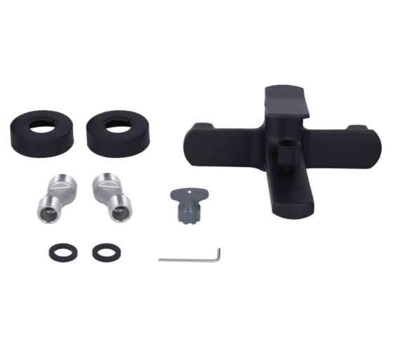 Змішувач для ванни Qtap Slavonice QTSLA259BLM45918 Black Matt