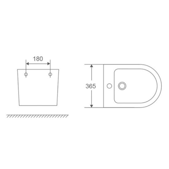 Біде Mixxus Premium Bevel-0501 515x360x345mm (MP6475)