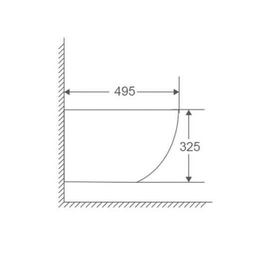Біде Mixxus Premium Ellipse-0501 495x365x325mm (MP6469)