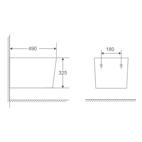Біде Mixxus Premium Quadro-0501 485x345x325mm (MP6459)