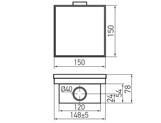 Лінійний трап Koer FD30-S150 із нержавіючої сталі SUS304 150x150мм (AC0684)