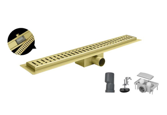 Ленейный трап Koer SUS304 FD35-70x600-Brushed Gold (AC0717)