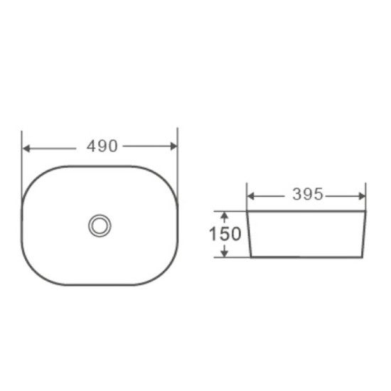 Раковина Mixxus Premium Diverse-0101 490x395x150mm (MP6484)