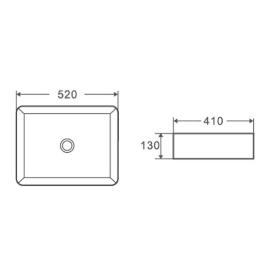 Раковина Mixxus Premium Quadro-0102 520x410x130mm (MP6488)