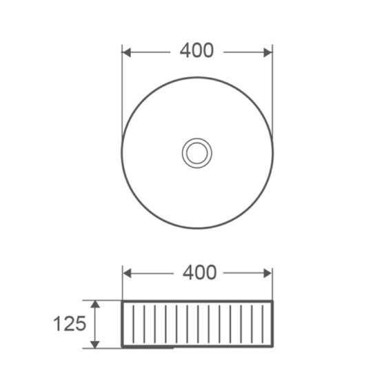 Раковина Mixxus Premium Wave-0101 400x400x125mm (MP6491)