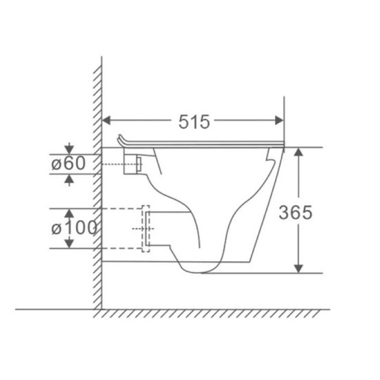 Унітаз підвісний Mixxus Premium Bevel-0301-R Black 515x355x365mm Rimless (MP6471)
