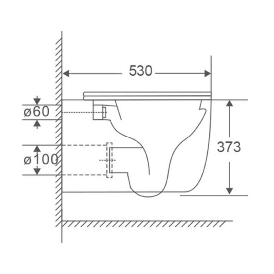 Унітаз підвісний Mixxus Premium Diverse-0101-T1 530x365x373mm Tornado 1.0 (MP6477)