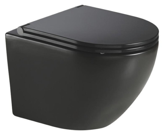 Унітаз підвісний Mixxus Premium Ellipse-0303-R Black 520x365x360mm Rimless (MP6464)