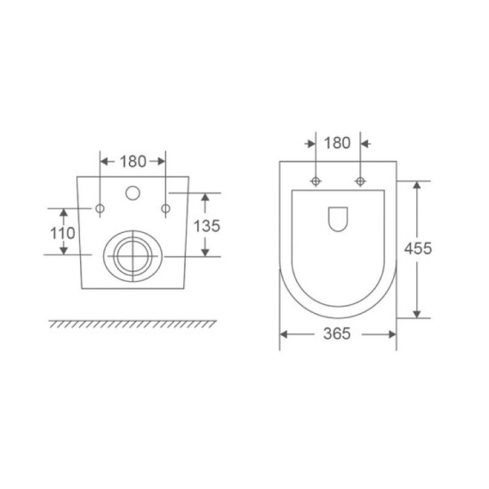 Унітаз підвісний Mixxus Premium Ellipse-0303-R Black 520x365x360mm Rimless (MP6464)