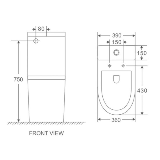 Унитаз-компакт Mixxus Premium Bevel-0401-T1 625x390x845mm TORNADO 1.0 (MP6473)
