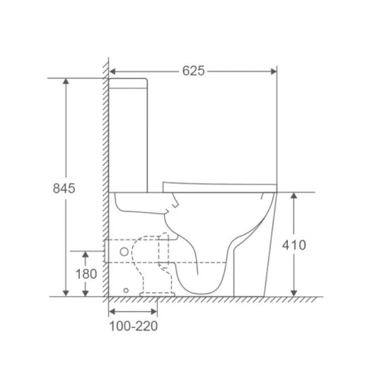 Унитаз-компакт Mixxus Premium Bevel-0401-T1 625x390x845mm TORNADO 1.0 (MP6473)