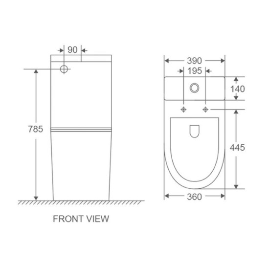 Унітаз-компакт Mixxus Premium Bevel-0402-R 670x390x880mm Rimless (MP6474)