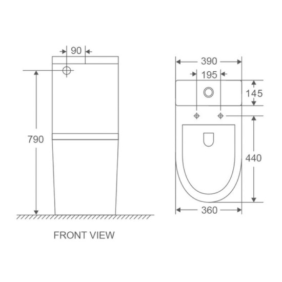 Унітаз-компакт Mixxus Premium Ellipse-0402-R 660x390x855mm Rimless (MP6468)