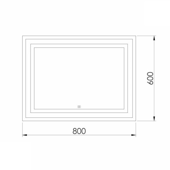 Зеркало Imprese KARLOV Light m08607600MA с фронтальной и настенной подсветкой 60*80см