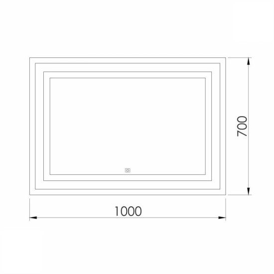 Зеркало Imprese KARLOV Light m08607600MB с фронтальной и настенной подсветкой 70*100см
