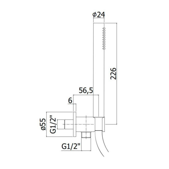 Душевая система Paffoni LIGHT, белый матовый (KITLIG015BO)