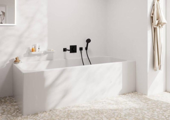 Вилив для ванни Hansgrohe Tecturis E з виступом 210 мм, Matt Black (73410670)