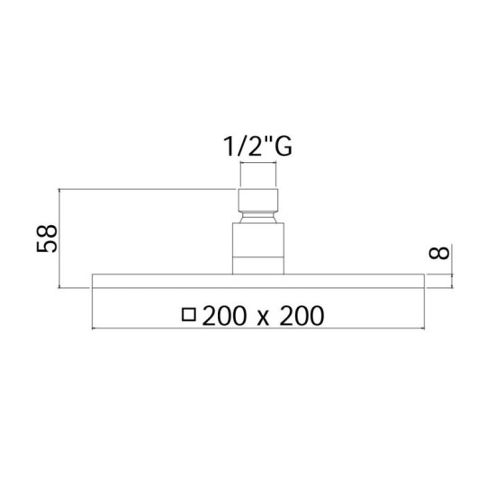 Лейка для верхнего душа Paffoni Syncro 200x200mm, сатин матовый (ZSOF075ST)