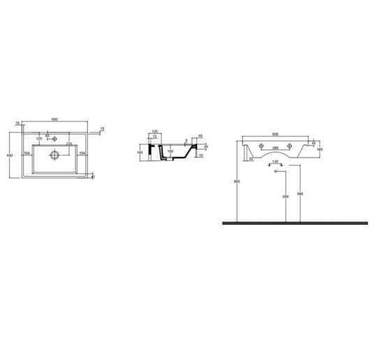 Раковина Quarter Bath New Line 65х45, белый (70LN21065)