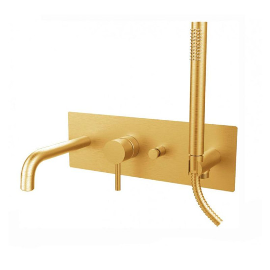Смеситель для ванны Paffoni Light, Brushed Honey Gold (LIG001HGSP)