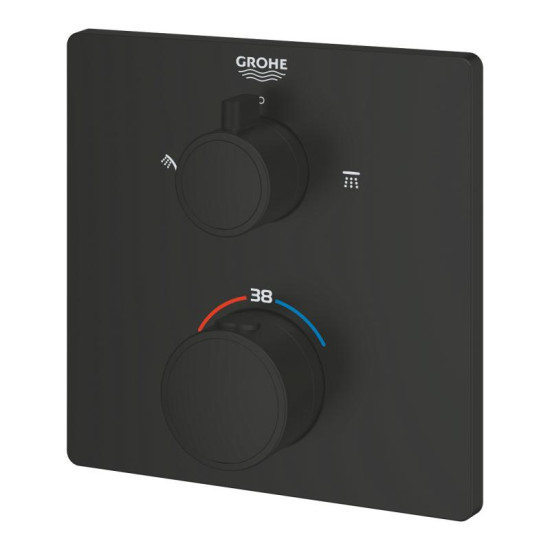 Змішувач для душу Grohe Grohtherm 1022092430 чорний матовий