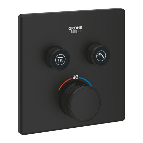 Змішувач для душу Grohe Grohtherm SmartControl 102166KF00 чорний матовий
