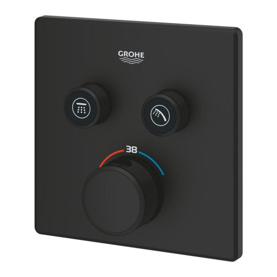 Змішувач для душу Grohe Grohtherm SmartControl 102166KF00 чорний матовий