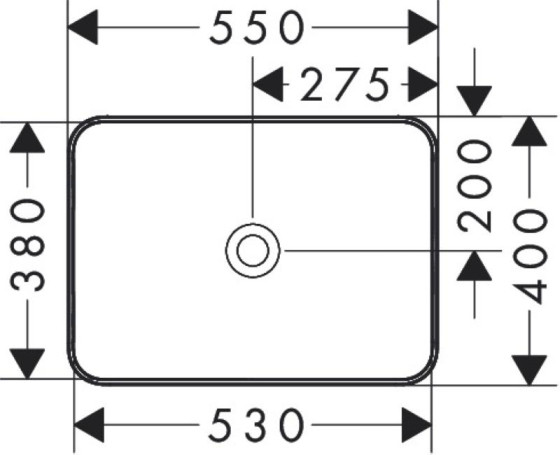 Раковина Hansgrohe Xuniva Q SmartClean 550x400 White (61075450)