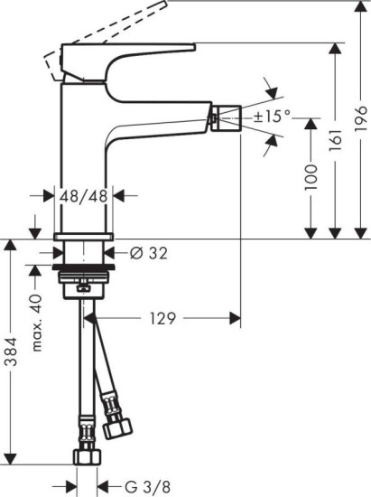 Смеситель для биде Hansgrohe Metropol (32520670)