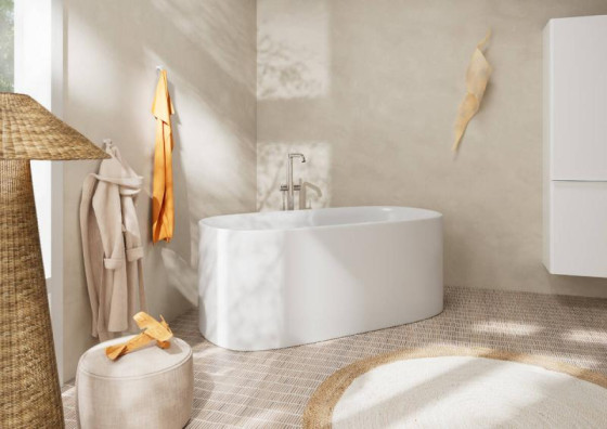 Смеситель для ванны Hansgrohe Tecturis S напольный, хром (73440000)