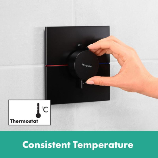 Термостат прихованого монтажу для душу Hansgrohe ShowerSelect Comfort E HighFlow Matt Black (15574670)
