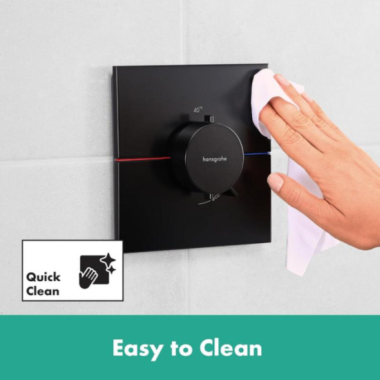 Термостат прихованого монтажу для душу Hansgrohe ShowerSelect Comfort E HighFlow Matt Black (15574670)