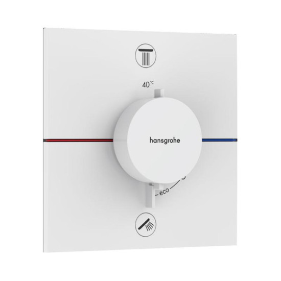 Термостат прихованого монтажу для душу Hansgrohe ShowerSelect Comfort E Matt White (15572700)