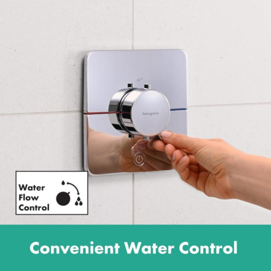 Термостат скрытого монтажа для душа Hansgrohe ShowerSelect Comfort Q HighFlow Chrome (15589000)
