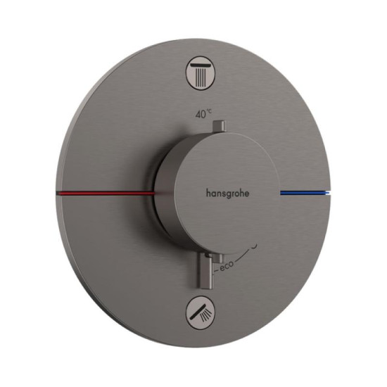 Термостат скрытого монтажа для душа Hansgrohe ShowerSelect Comfort S черный матовый хром (15554340)